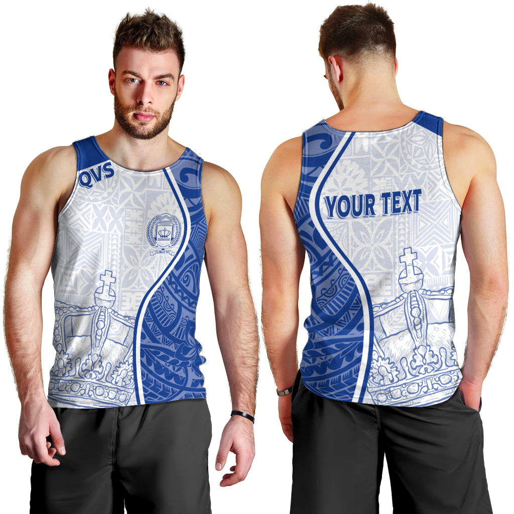 Personalised Queen Victoria School Men Tank Top QVS Old Boys LT7 - Polynesian Pride