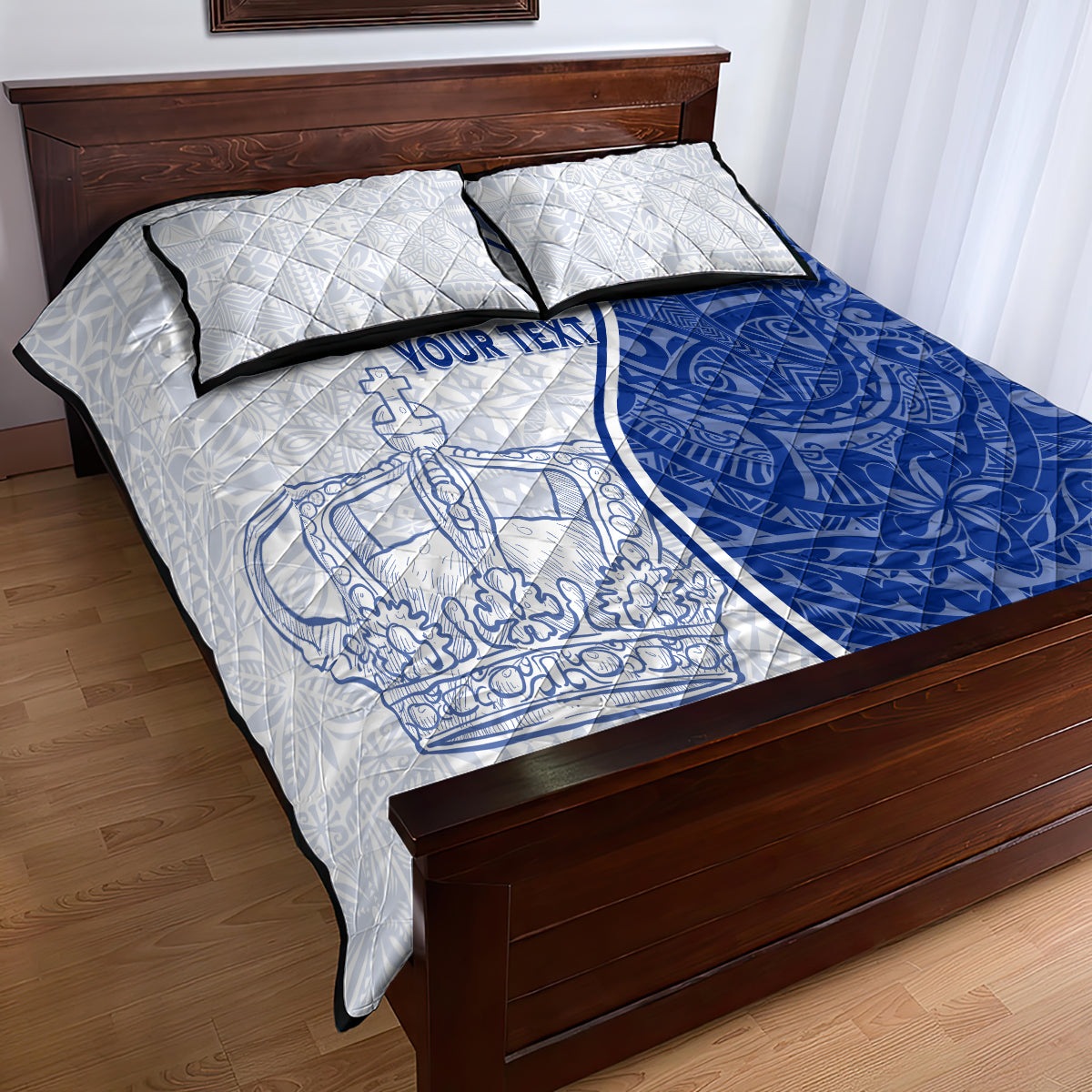 Personalised Queen Victoria School Quilt Bed Set QVS Old Boys LT7 - Polynesian Pride