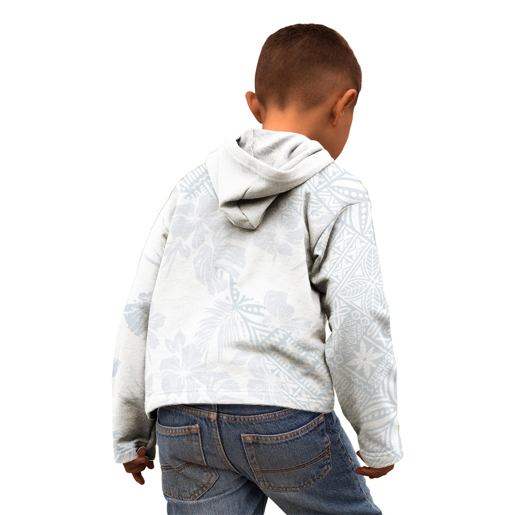 Samoa White Sunday Kid Hoodie Hibiscus Special LT7 - Polynesian Pride