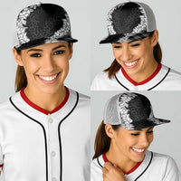 Hawaii Aloha Plumeria Lei Black Palaka Baseball Net Cap - Polynesian Pride