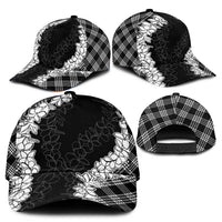 Hawaii Aloha Plumeria Lei Black Palaka Classic Cap - Polynesian Pride