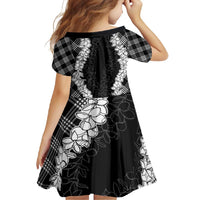 Hawaii Aloha Plumeria Lei Black Palaka Family Matching Summer Maxi Dress and Hawaiian Shirt - Polynesian Pride