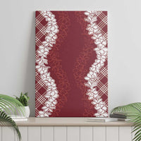 Hawaii Aloha Plumeria Lei Scarlet Palaka Canvas Wall Art - Polynesian Pride