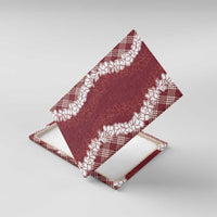 Hawaii Aloha Plumeria Lei Scarlet Palaka Canvas Wall Art - Polynesian Pride