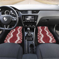 Hawaii Aloha Plumeria Lei Scarlet Palaka Car Mats - Polynesian Pride