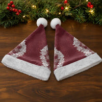 Hawaii Aloha Plumeria Lei Scarlet Palaka Christmas Santa Hat - Polynesian Pride