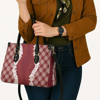 Hawaii Aloha Plumeria Lei Scarlet Palaka Leather Bag - undefined