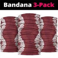 Hawaii Aloha Plumeria Lei Scarlet Palaka Neck Gaiter - undefined