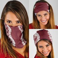 Hawaii Aloha Plumeria Lei Scarlet Palaka Neck Gaiter - undefined