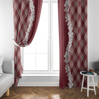 Hawaii Aloha Plumeria Lei Scarlet Palaka Window Curtain - Polynesian Pride