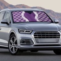 Hawaii Aloha Plumeria Lei Violet Palaka Auto Sun Shade - Polynesian Pride