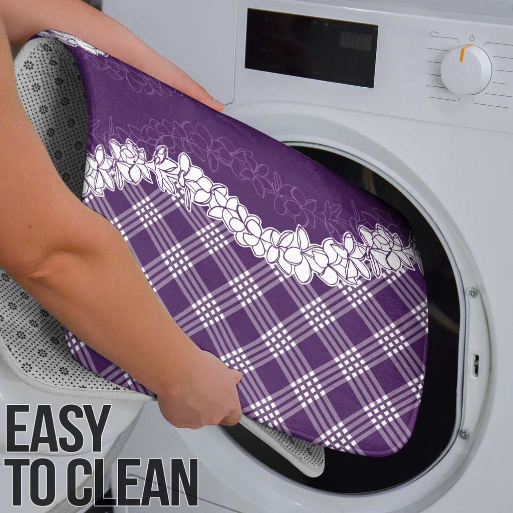 Hawaii Aloha Plumeria Lei Violet Palaka Bathroom Set - Polynesian Pride