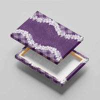 Hawaii Aloha Plumeria Lei Violet Palaka Canvas Wall Art - Polynesian Pride