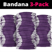 Hawaii Aloha Plumeria Lei Violet Palaka Neck Gaiter - Polynesian Pride