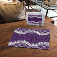 Hawaii Aloha Plumeria Lei Violet Palaka Puzzle - Polynesian Pride