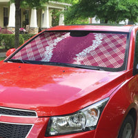 Hawaii Aloha Plumeria Lei Fuschia Palaka Auto Sun Shade - Polynesian Pride