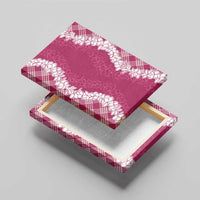 Hawaii Aloha Plumeria Lei Fuschia Palaka Canvas Wall Art - Polynesian Pride