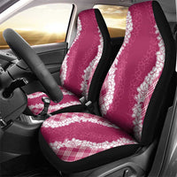 Hawaii Aloha Plumeria Lei Fuschia Palaka Car Seat Cover - Polynesian Pride