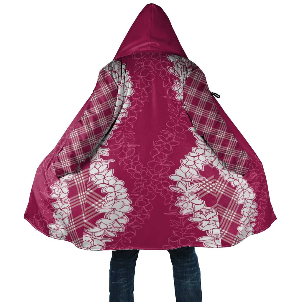 Hawaii Aloha Plumeria Lei Fuschia Palaka Cloak - Polynesian Pride