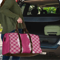 Hawaii Aloha Plumeria Lei Fuschia Palaka Travel Bag - Polynesian Pride