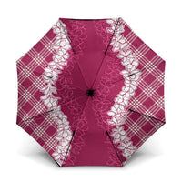 Hawaii Aloha Plumeria Lei Fuschia Palaka Umbrella - Polynesian Pride