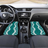 Hawaii Aloha Plumeria Lei Teal Palaka Car Mats - Polynesian Pride