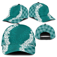 Hawaii Aloha Plumeria Lei Teal Palaka Classic Cap - Polynesian Pride
