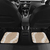Hawaii Aloha Plumeria Lei Beige Palaka Car Mats - Polynesian Pride