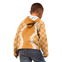 Hawaii Aloha Plumeria Lei Orange Palaka Kid Hoodie LT7 - Polynesian Pride
