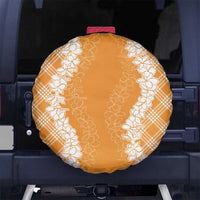 Hawaii Aloha Plumeria Lei Orange Palaka Spare Tire Cover - Polynesian Pride