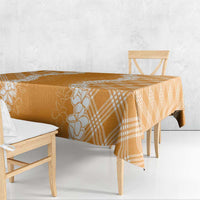 Hawaii Aloha Plumeria Lei Orange Palaka Tablecloth - Polynesian Pride