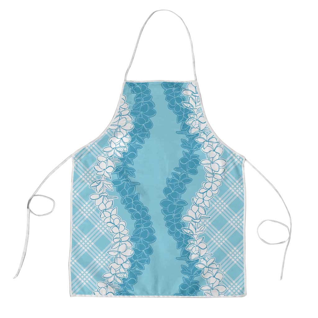 Hawaii Aloha Plumeria Lei Turquoise Palaka Apron - Polynesian Pride