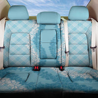 Hawaii Aloha Plumeria Lei Turquoise Palaka Back Car Seat Cover - Polynesian Pride