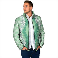 Hawaii Aloha Plumeria Lei Mint Palaka Padded Jacket - Polynesian Pride