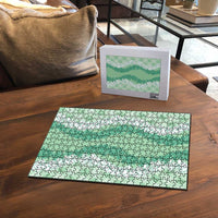 Hawaii Aloha Plumeria Lei Mint Palaka Puzzle - Polynesian Pride