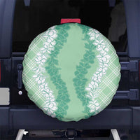 Hawaii Aloha Plumeria Lei Mint Palaka Spare Tire Cover - Polynesian Pride