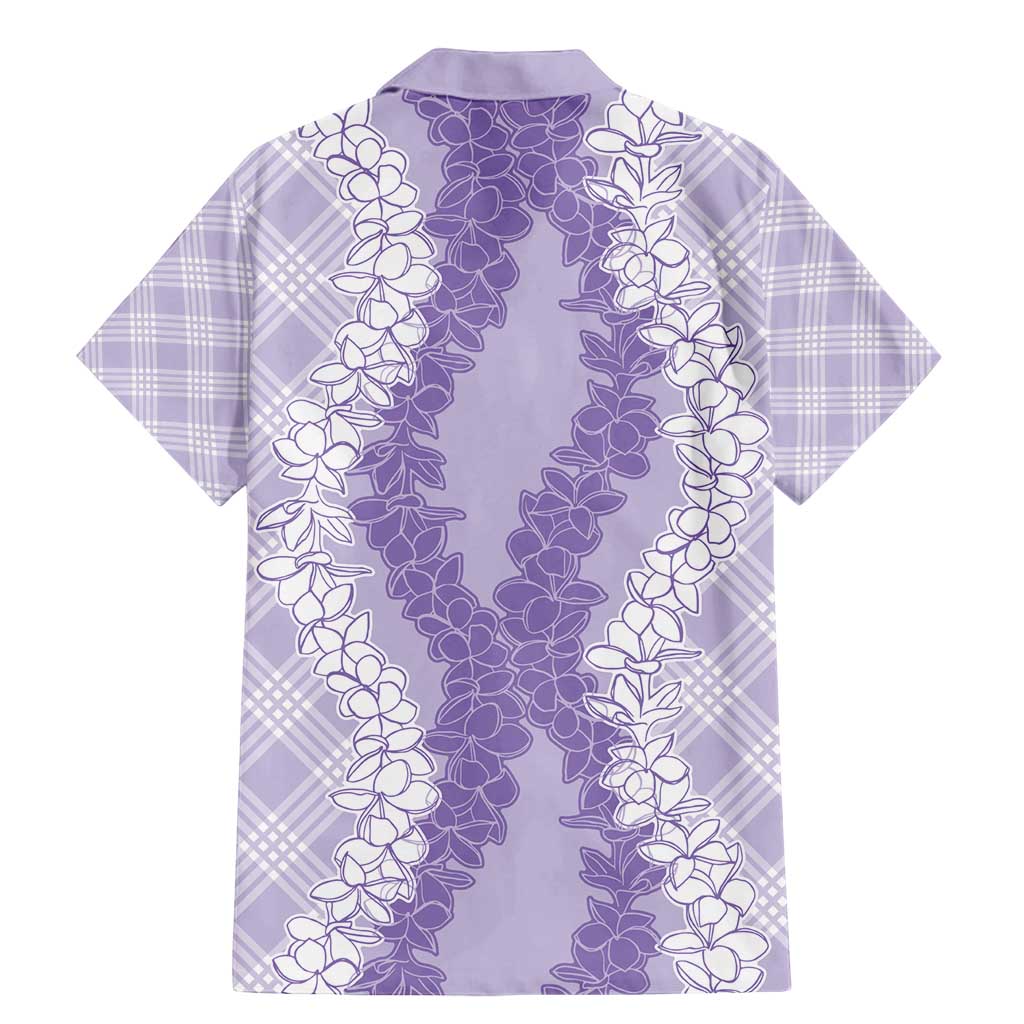 Hawaii Aloha Plumeria Lei Lavender Palaka Family Matching Mermaid Dress and Hawaiian Shirt - Polynesian Pride