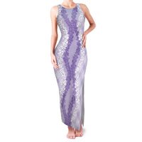 Hawaii Aloha Plumeria Lei Lavender Palaka Family Matching Tank Maxi Dress and Hawaiian Shirt - Polynesian Pride