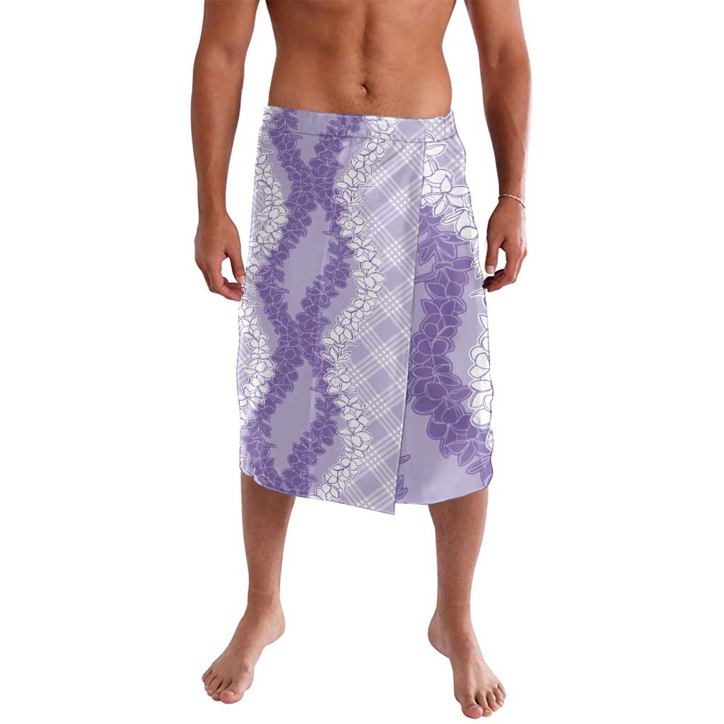 Hawaii Aloha Plumeria Lei Lavender Palaka Lavalava - Polynesian Pride