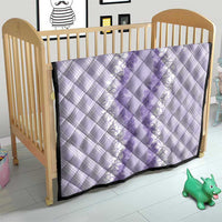 Hawaii Aloha Plumeria Lei Lavender Palaka Quilt - Polynesian Pride