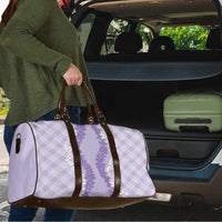 Hawaii Aloha Plumeria Lei Lavender Palaka Travel Bag - Polynesian Pride