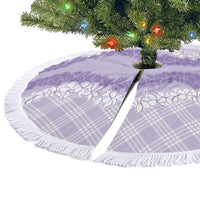Hawaii Aloha Plumeria Lei Lavender Palaka Tree Skirt - Polynesian Pride