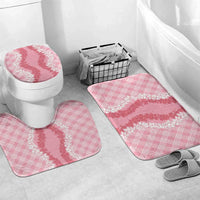 Hawaii Aloha Plumeria Lei Pink Palaka Bathroom Set - Polynesian Pride