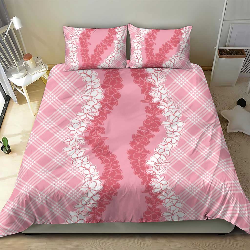 Hawaii Aloha Plumeria Lei Pink Palaka Bedding Set - Polynesian Pride