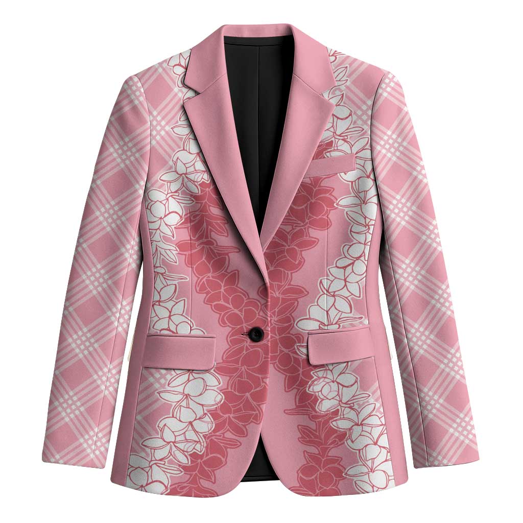 Hawaii Aloha Plumeria Lei Pink Palaka Blazer - Polynesian Pride