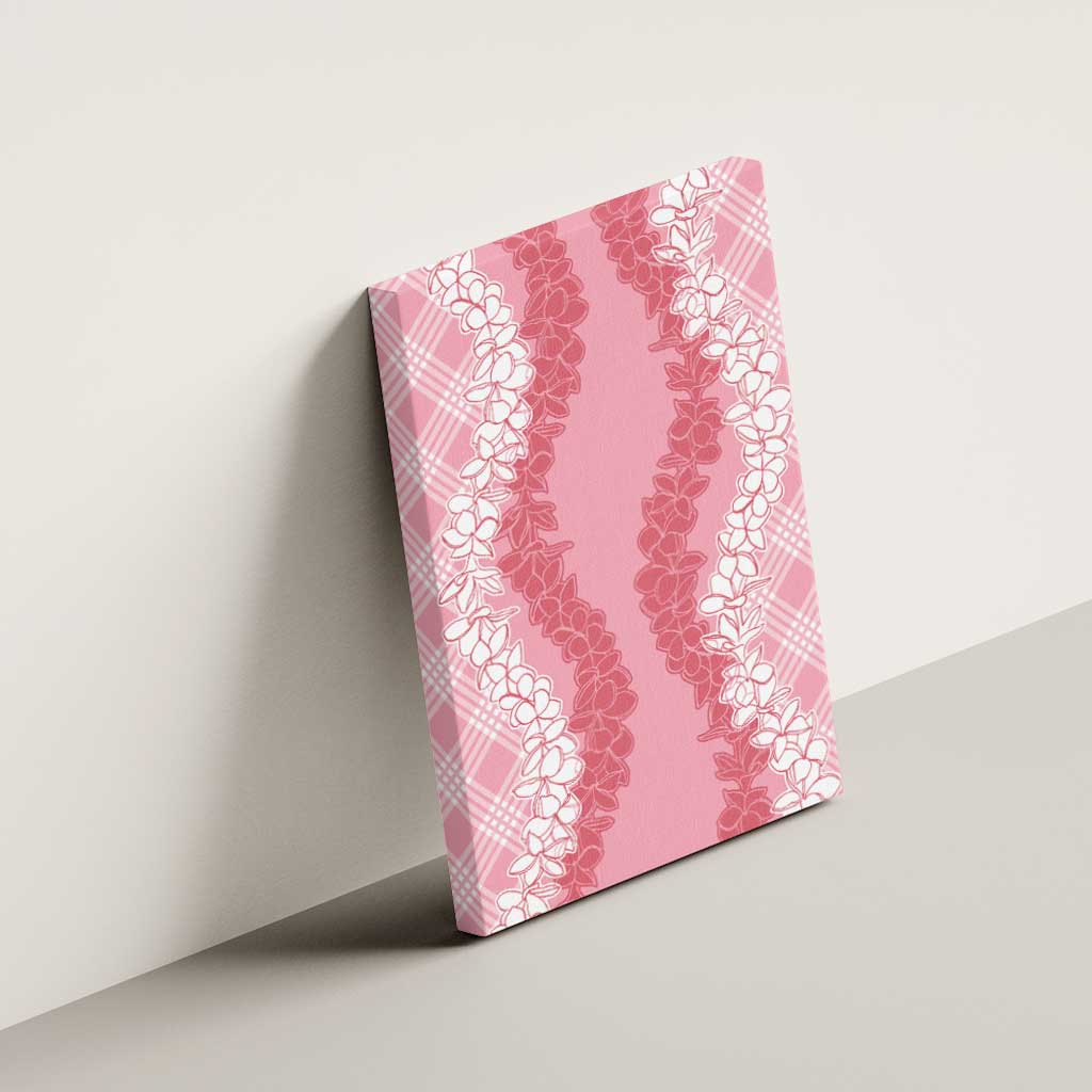 Hawaii Aloha Plumeria Lei Pink Palaka Canvas Wall Art - Polynesian Pride