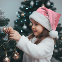 Hawaii Aloha Plumeria Lei Pink Palaka Christmas Santa Hat - Polynesian Pride