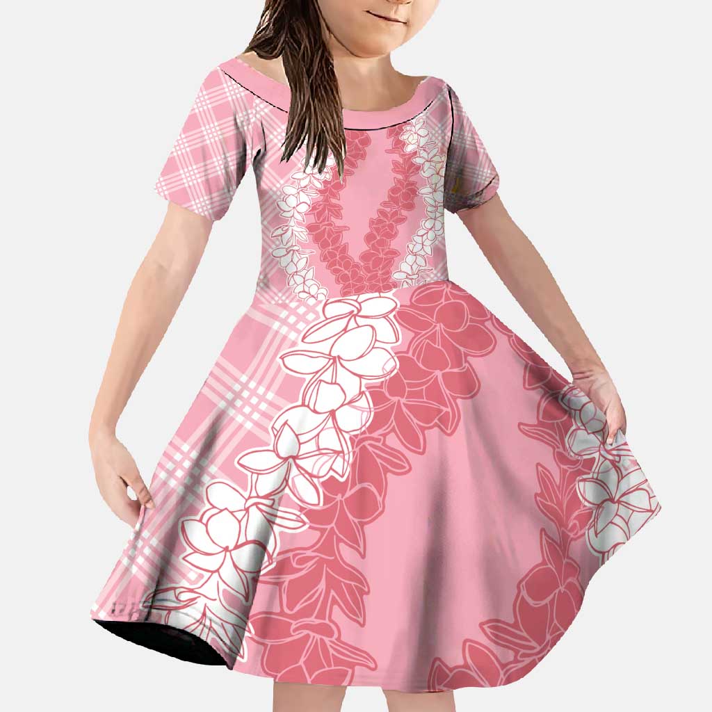 Hawaii Aloha Plumeria Lei Pink Palaka Family Matching Summer Maxi Dress and Hawaiian Shirt - Polynesian Pride