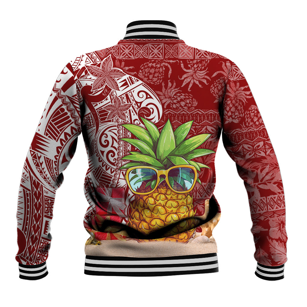 Mele Kalikimaka Hawaii Christmas Baseball Jacket Pineapple Party LT7 - Polynesian Pride