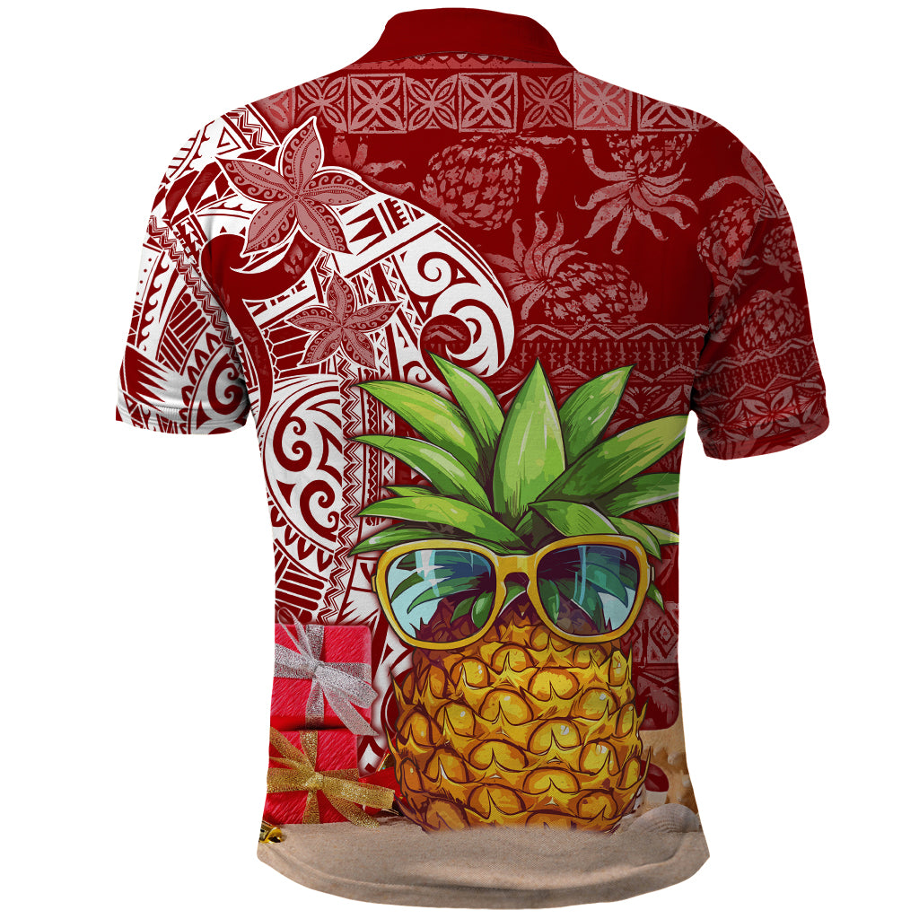 Mele Kalikimaka Hawaii Christmas Polo Shirt Pineapple Party LT7 - Polynesian Pride